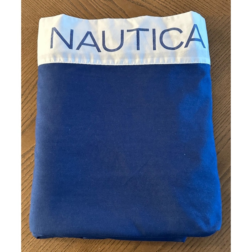 Nautica Kids Twin Size Flat Top Sheet Nautical Blue‎